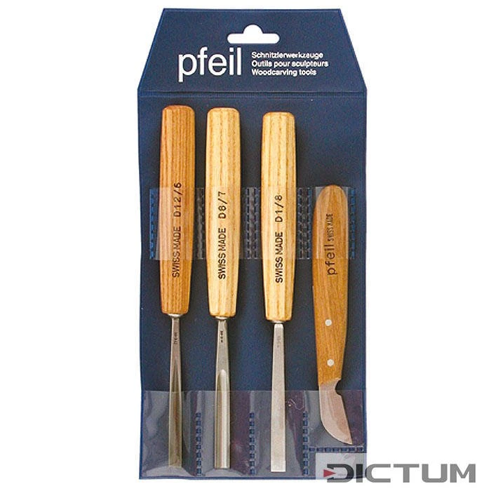 Jeu De Ciseaux De Sculpture Compact Pfeil, 4 Pièces