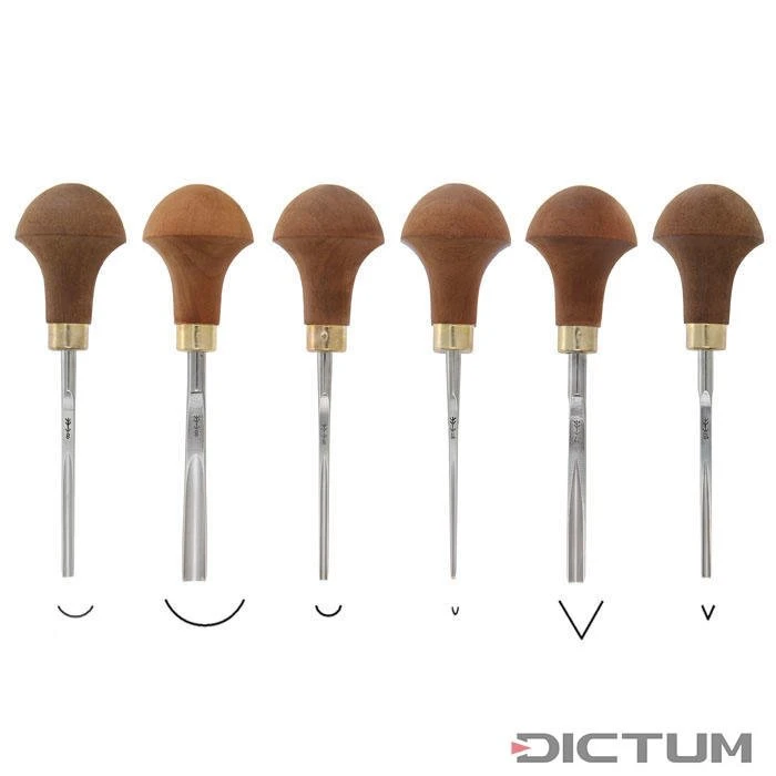 Jeu De Ciseaux De Sculpture Pour Bois Et Linoléum Pfeil C, 6 Pièces