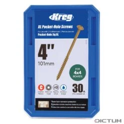 Vis à Trous De Poche Kreg XL 4 X 101 Mm, 30 Pièces