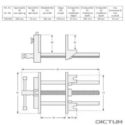 Étau D'établi Standard -Outils du Menuisier 705768 01 G WE 8 Standard Spannzange WZ jpg c1