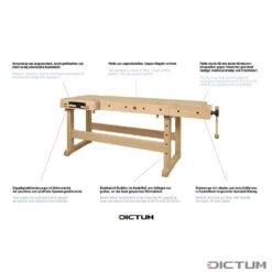 Banc De Menuisier » Deluxe 2000 « DICTUM -Outils du Menuisier 706440 igel 01 I WE 8 DICTUM Hobelbank Deluxe 2000 WZ jpg