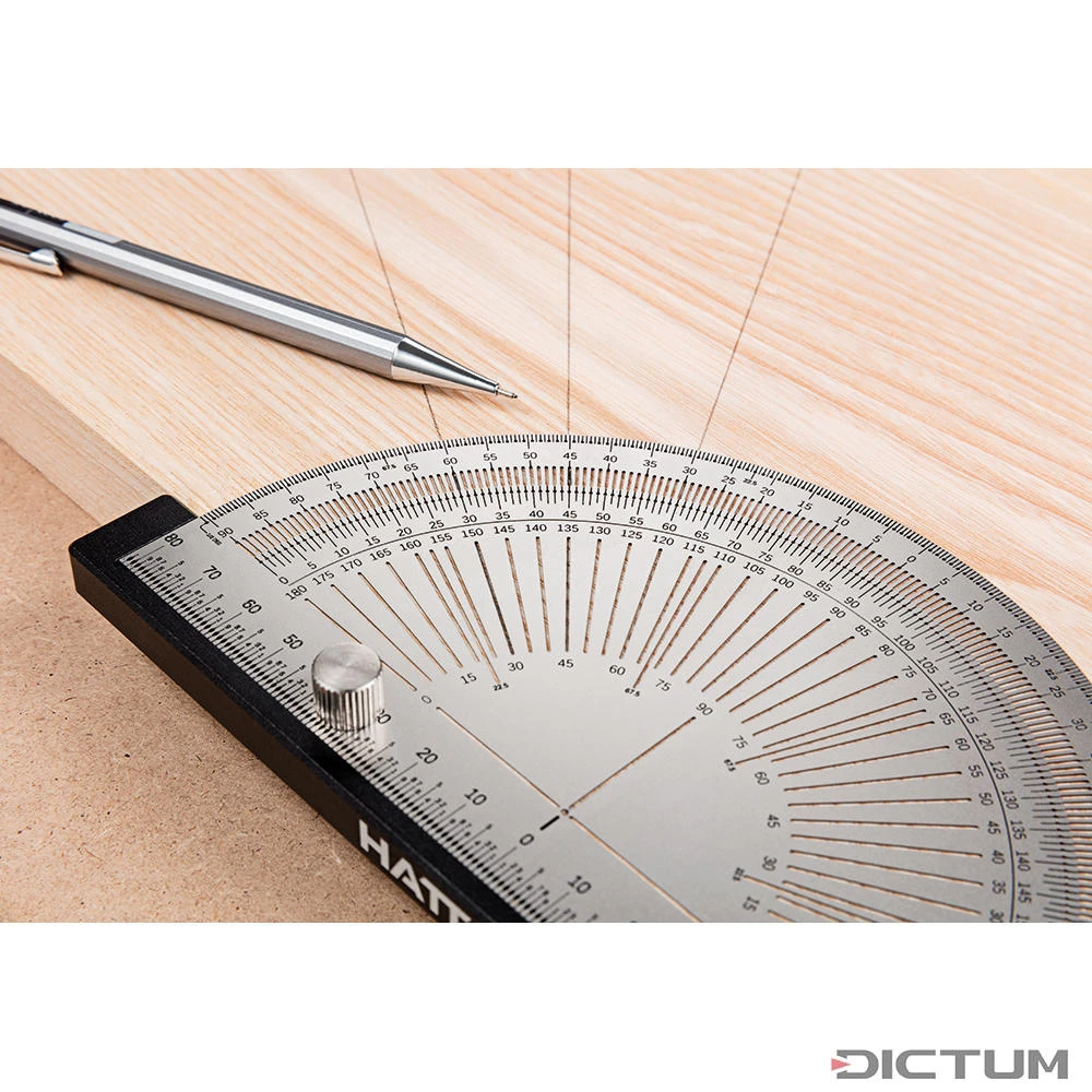Règle à Tracer De Précision Avec Rapporteur D'angle Hattori – Image 2