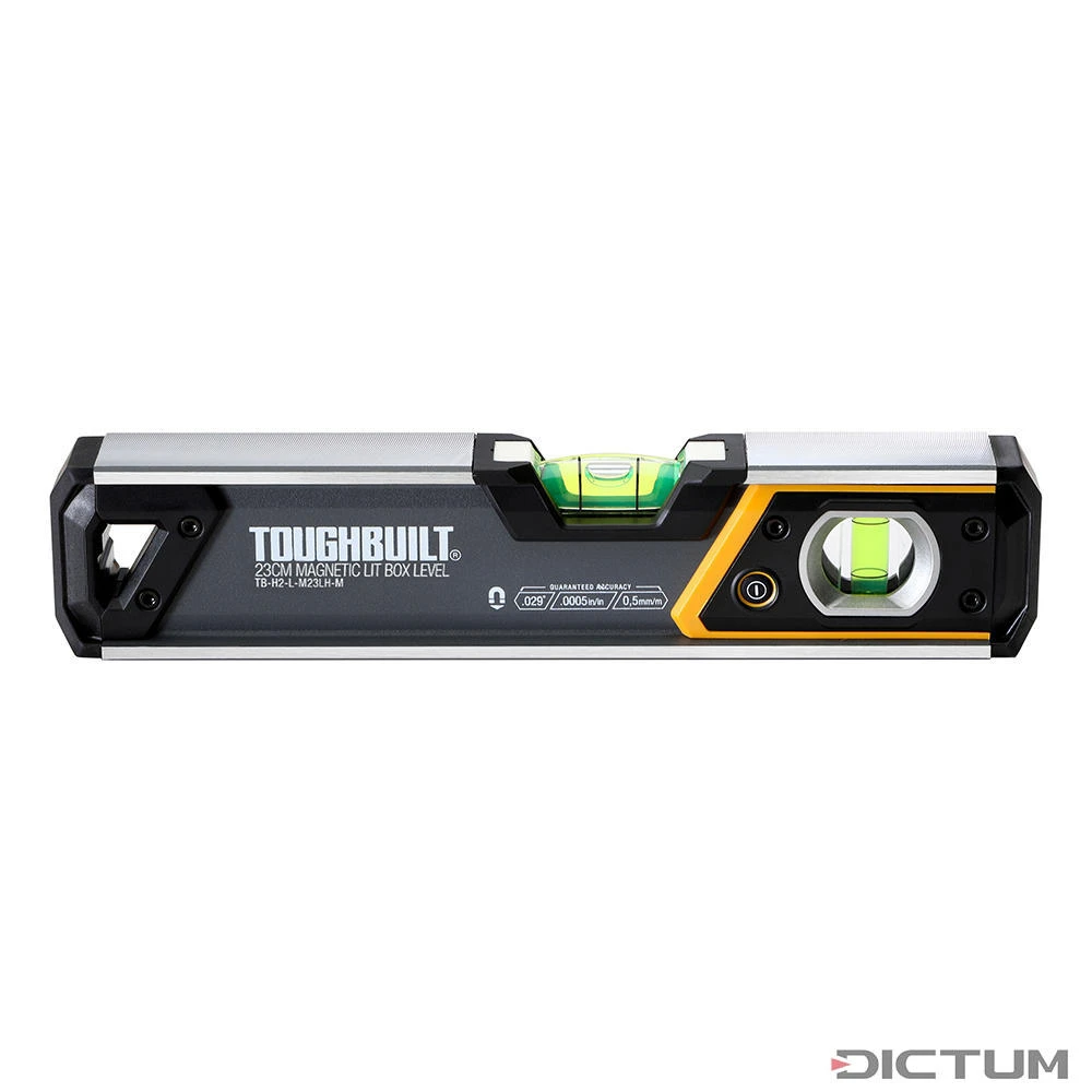 Niveau à Bulle Magnétique ToughBuilt, Avec éclairage Des Bulles, 23 Cm – Image 2