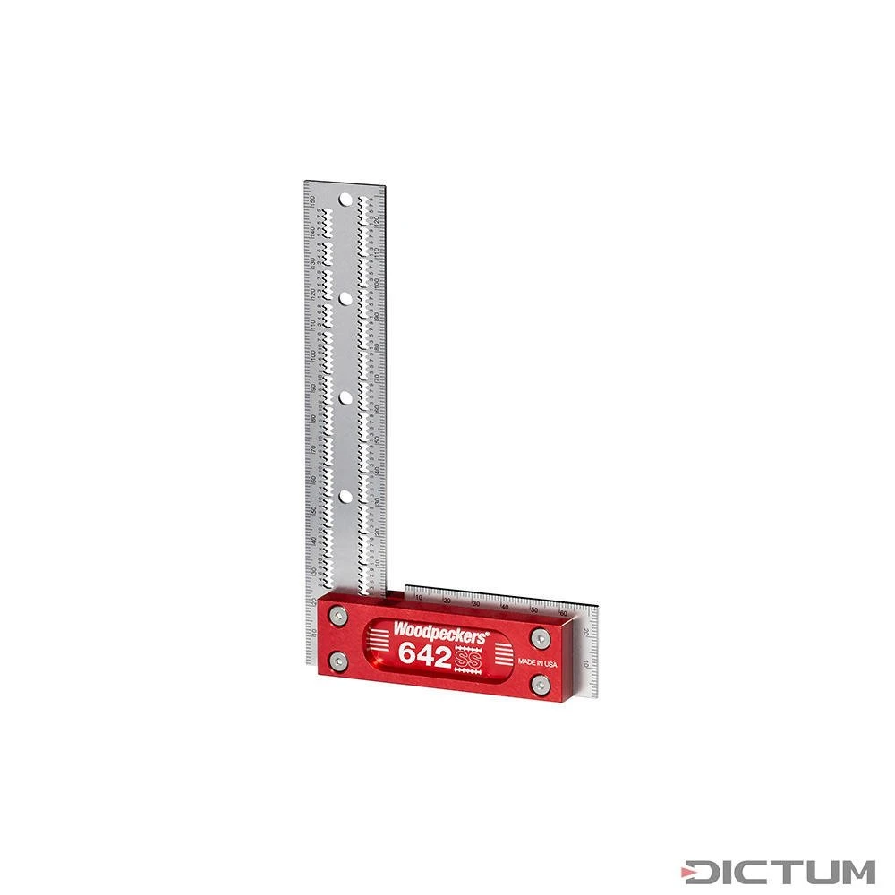 Équerre De Précision 90° Woodpeckers En Acier Inoxydable, Modèle 642