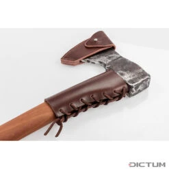 Rev. En Cuir P. Manche De Hachette Forestière DICTUM, Cuir De Bovin, Brun Foncé -Outils du Menuisier 730880 01 A WE 8 DICTUM Axt Collar f r Forstbeil Rindsleder dunkelbraun WZ jpg