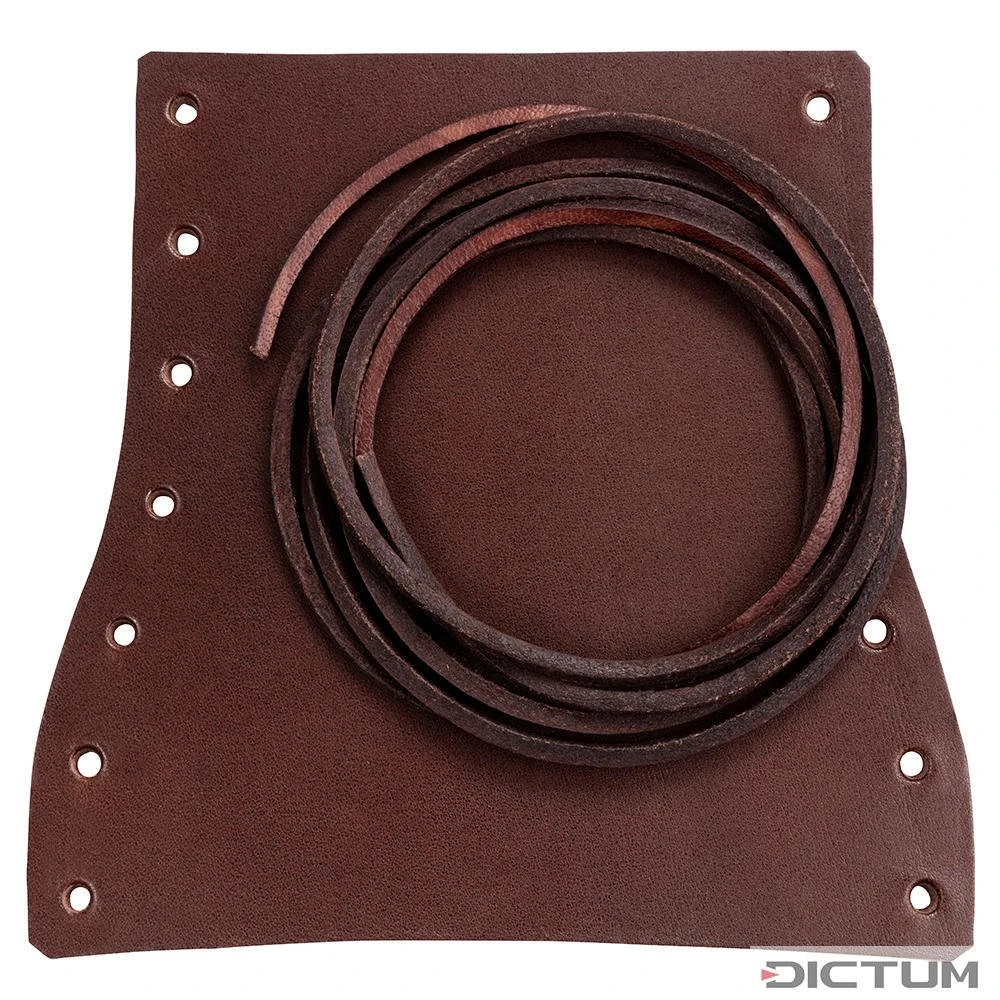 Rev. En Cuir P. Manche De Hachette Forestière DICTUM, Cuir De Bovin, Brun Foncé