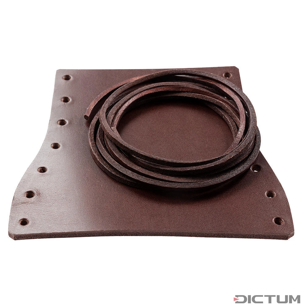 Rev. En Cuir P. Manche De Hachette Forestière DICTUM, Cuir De Bovin, Brun Foncé – Image 2