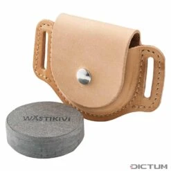 Pierre à Aiguiser Naturelle Pour Haches, Incl. étui En Cuir