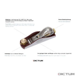 Rabot De Paume DICTUM, à Angle Faible 12°, Fer SK4 -Outils du Menuisier blockhobel igel 01 I WE 8 DICTUM Einhandhobel 12 WZ jpg c3