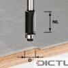 Festool Fraise à Affleurer HW S8 D12,7/NL25